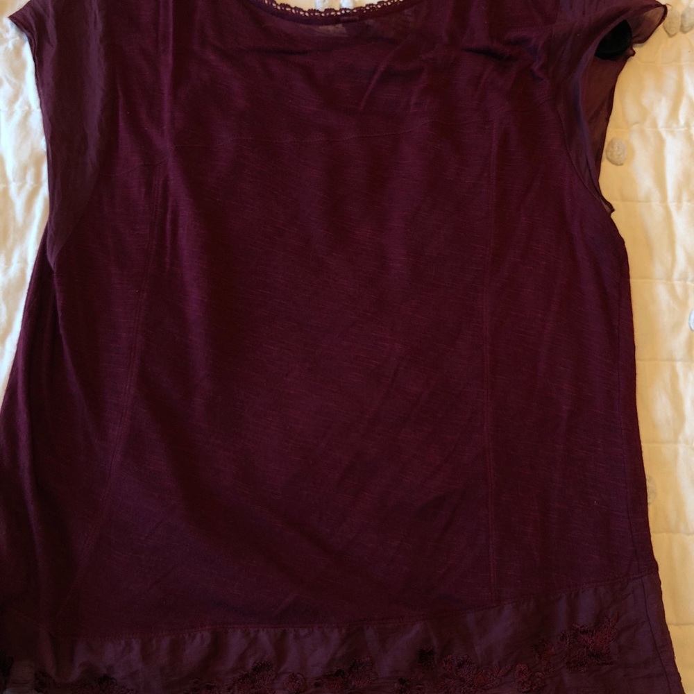 Maroon Anthropologie Top - Picture 3 of 4